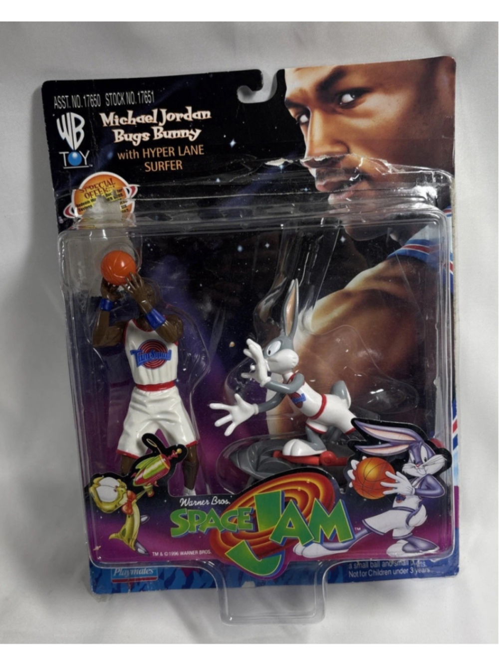 Playmates Brand Warner Bros. Space Jam Action Figure Set Michael Jordan Bugs